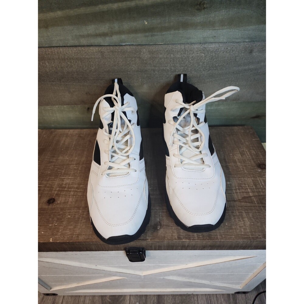 Joomra Men's High-Top Basketball Sneakers - White/Black - Size 13